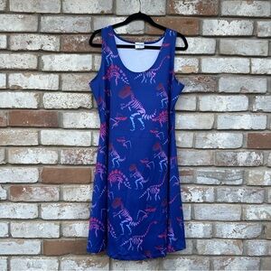 Cowcow Sleeveless Dinosaurs Dress